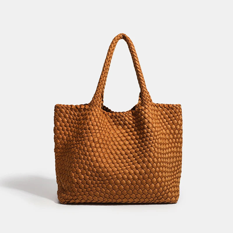 Large size women's tote bag Women's fashion bags 2024 Hot product Neoprene material women's hand-woven bag Large volume Tote bag