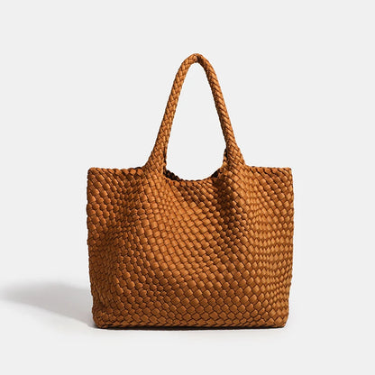 Large size women's tote bag Women's fashion bags 2024 Hot product Neoprene material women's hand-woven bag Large volume Tote bag