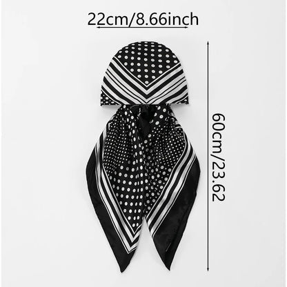 New Muslim Satin Silk Instant Hijabs Scarf Printed Turban Thick Hijab Cap Night Cap Women Ramadan Elastic Satin Hair Bonnet Eid