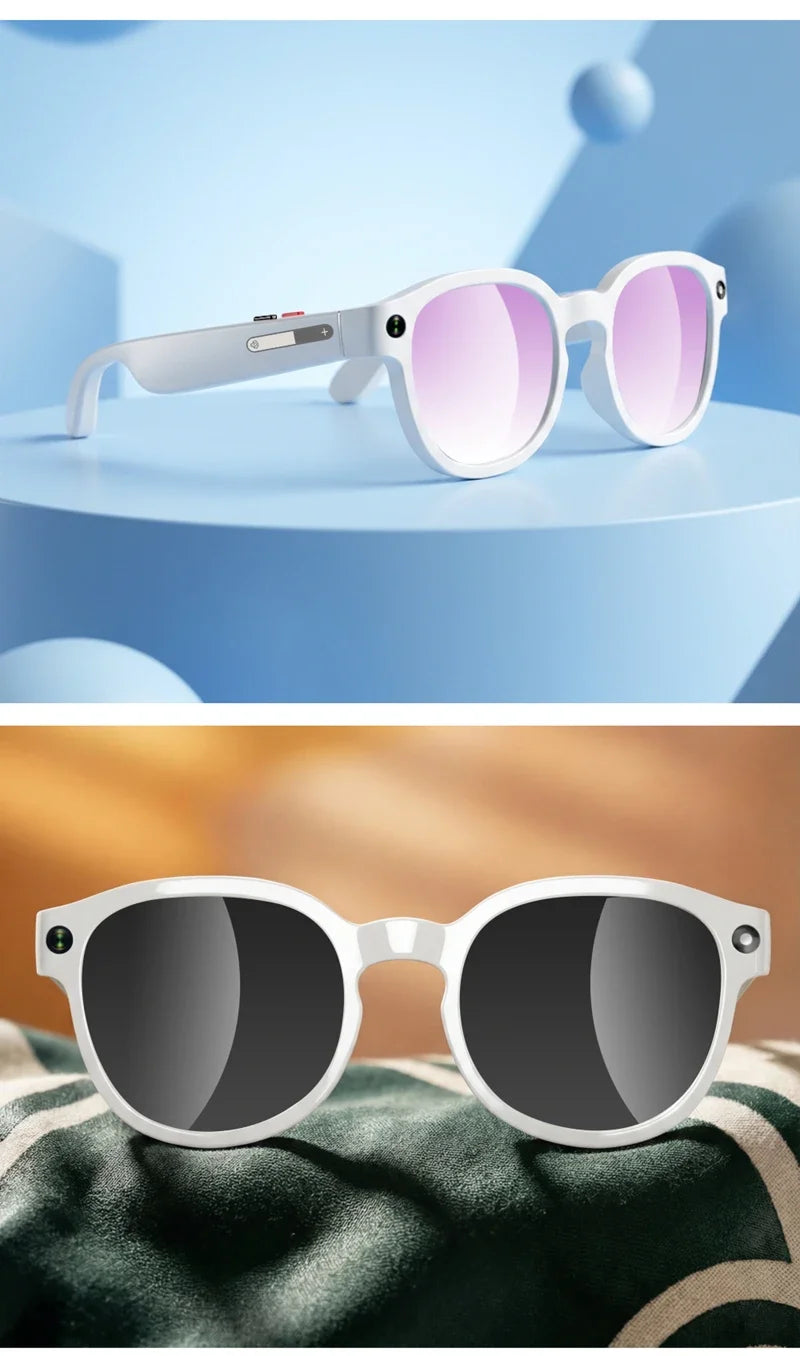 Smart AI Glasses 4K Camera AI Translation 8MP Video Recording Bluetooth Call Music Photo Outdoor Sports Driving Smart Eyewear