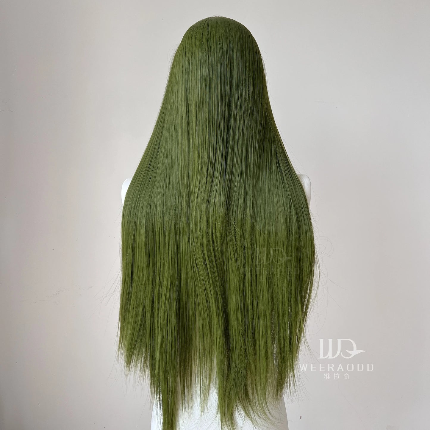 Green Lace Front Wigs for Fashion Women 26 Inches HD Straight 13*4 Natural Frontal Lace High Quality Synthetic for Cosplay