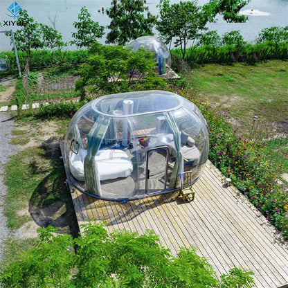XIYUE Villa Garden Wind Resistance Pc Polycarbonate Planetarium Dome Tent Modular Domes Tent for Resorts Camping Geodesic Dome