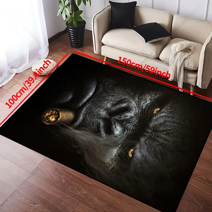 Chimpanzee Print Waterproof Doormat, Non-Slip Machine Washable Rug for Indoor Outdoor Multi-Room Home Decor