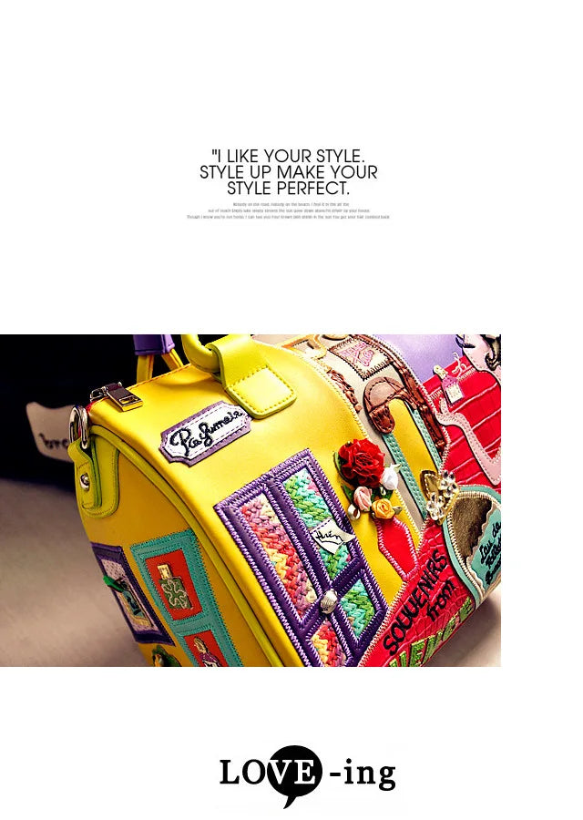 Luxury Vintage Shoulder Bag for Women Beautiful Design Creative Boston Bag for Friends Gifts