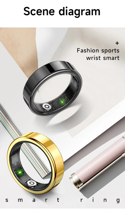 R10 Smart Ring with Charging Case for Men Women, Health and Sleep Monitor, 5ATM Waterproof, Multi-sport Mode, Smartring 2026 New