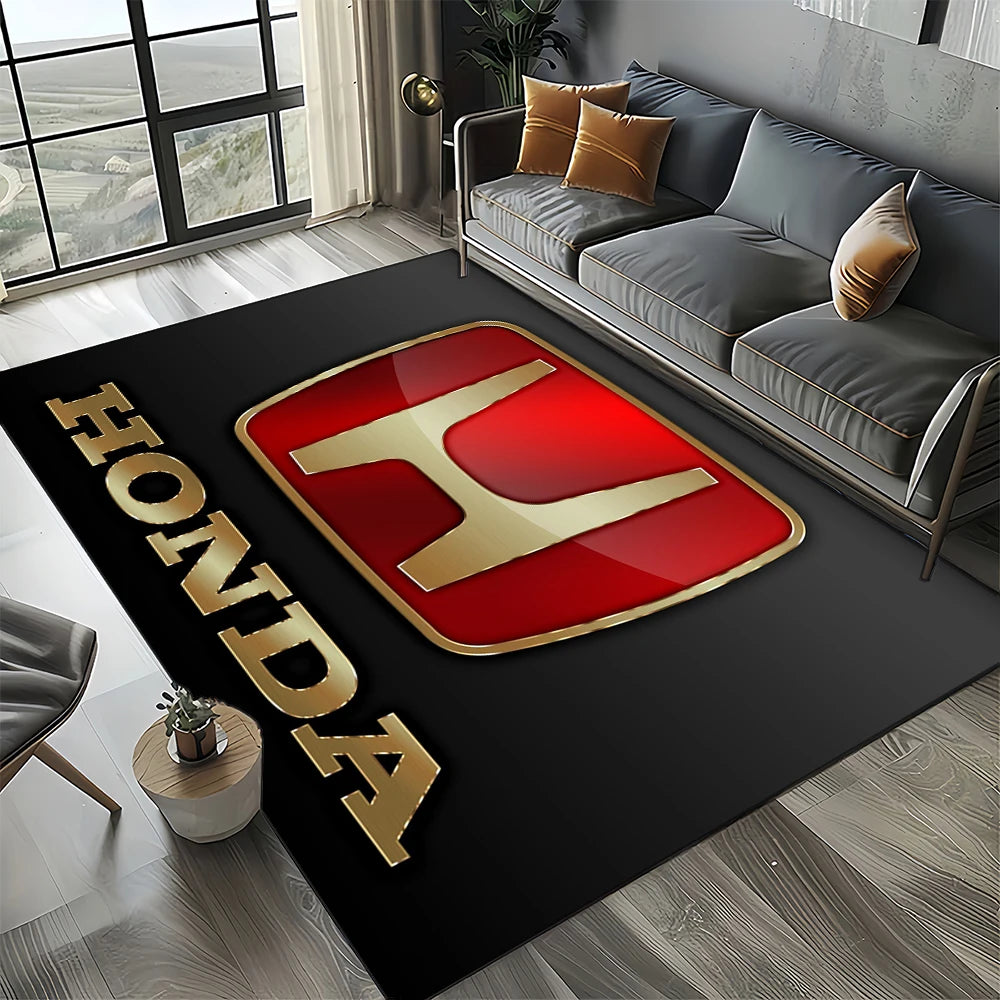 Racing Car H-HONDA HRC Motorcycle Carpet Rug for Living Room Bedroom Home Sofa Decoration,Kids Area Rug Non-slip Floor Mat Gift