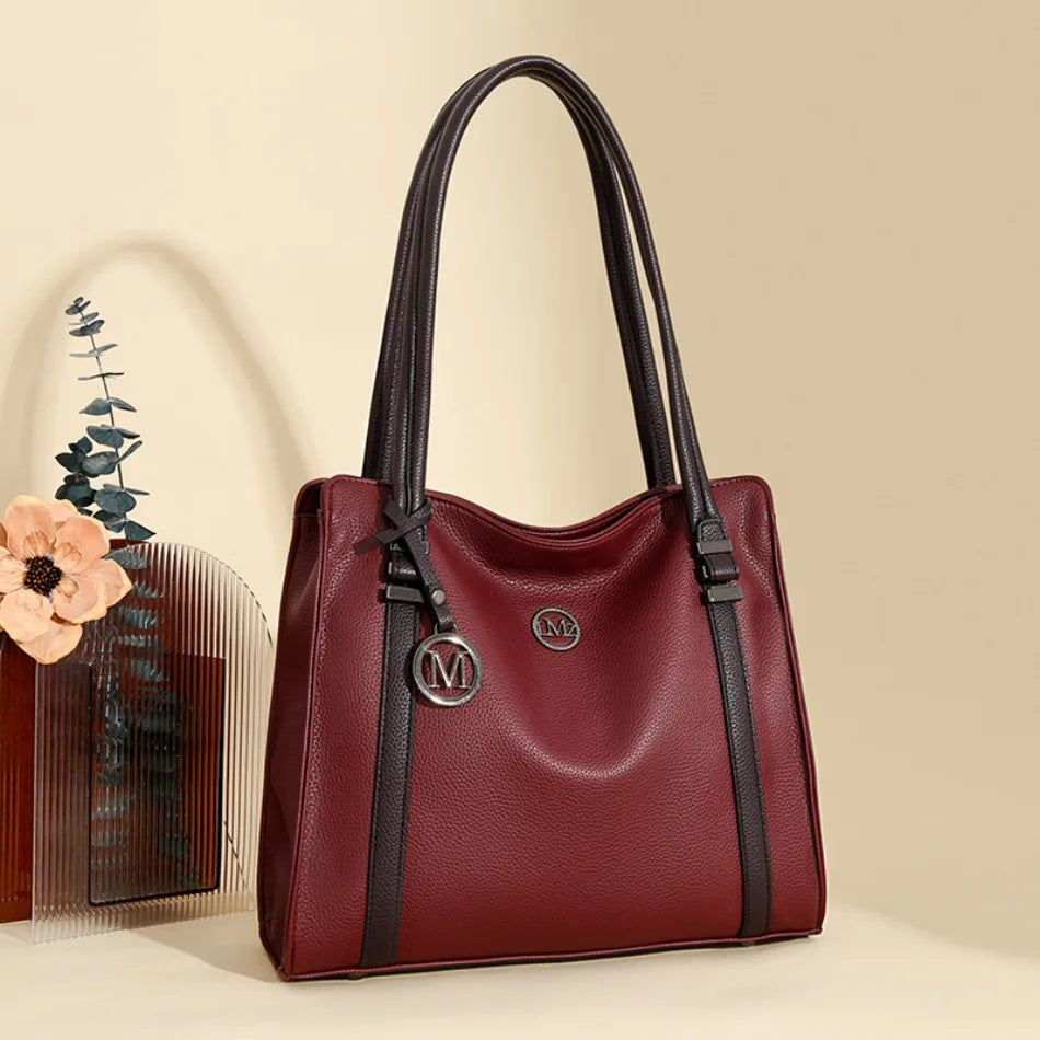 Soft Leather Luxury Handbags Women Bags Designer Shoulder Sac Ladies Large Capacity Top-Handle Bags Shopping Tote Bag Sac A Main