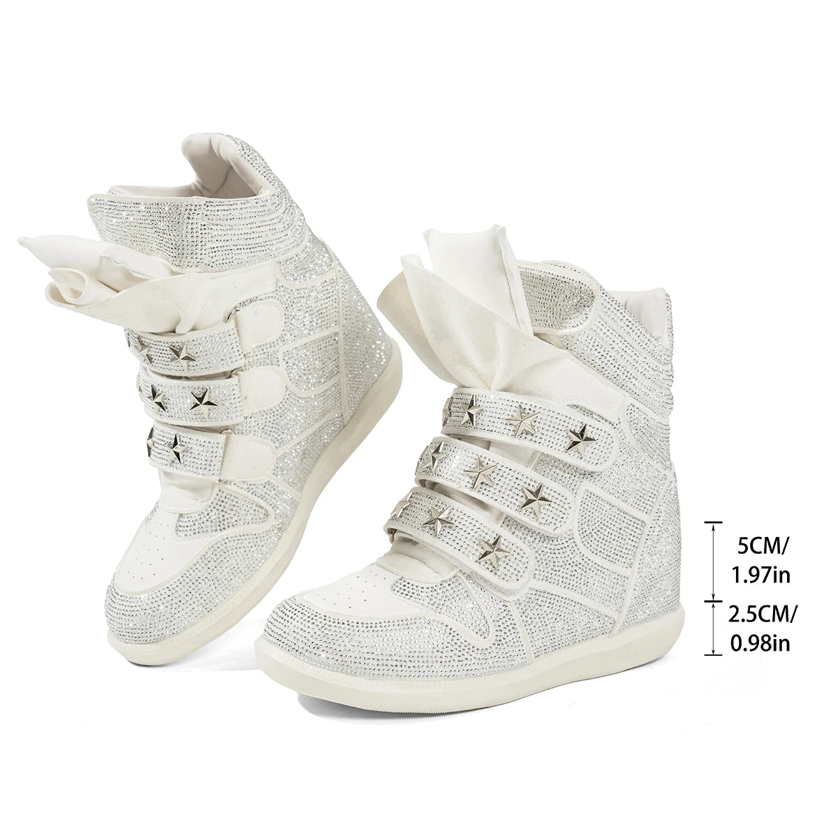 Casual Designer Sneakers Women Luxury Ankle Boots Fashion High Quality Cow Suede Flat Platform Height Increase High-top Shoes