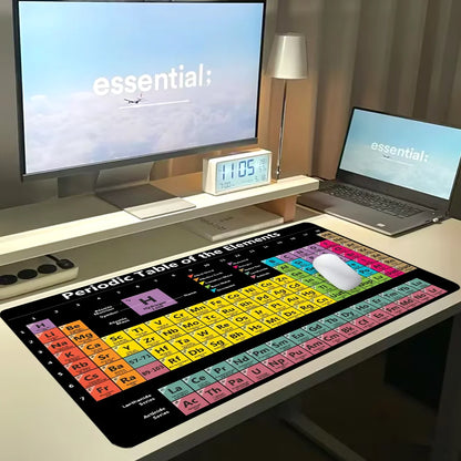 Periodic Table Mouse Pad Color Gaming Mousepad Offices Accessories Laptop Office Rubber Non-Slip Rubber Stitched Edge Deskpad