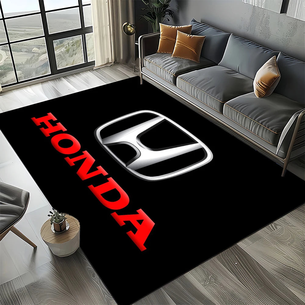 Racing Car H-HONDA HRC Motorcycle Carpet Rug for Living Room Bedroom Home Sofa Decoration,Kids Area Rug Non-slip Floor Mat Gift