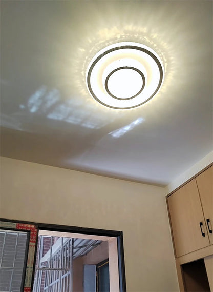 Luxury Living Room Lights Lustre Home Decoration LED Ceiling Lamp Modern Square Acrylic Gold Hall Bedroom Dining Room Fixtures