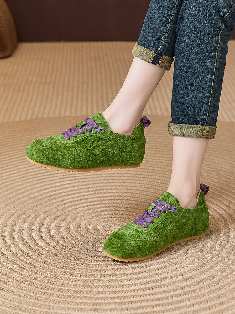 Women's 2026 New Suede Boodles Shoes, Women's Flat Training Shoes, Women's Sport Shoes Luxury Designer Shoes for Women