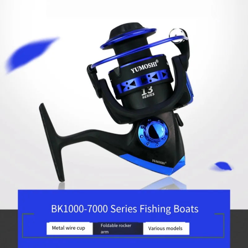 Spinning Reel Fishing Reel 1000-7000 Size Optional Metal Spool Fishing Reel Suitable for Saltwater and Freshwater Carp Lure Surf