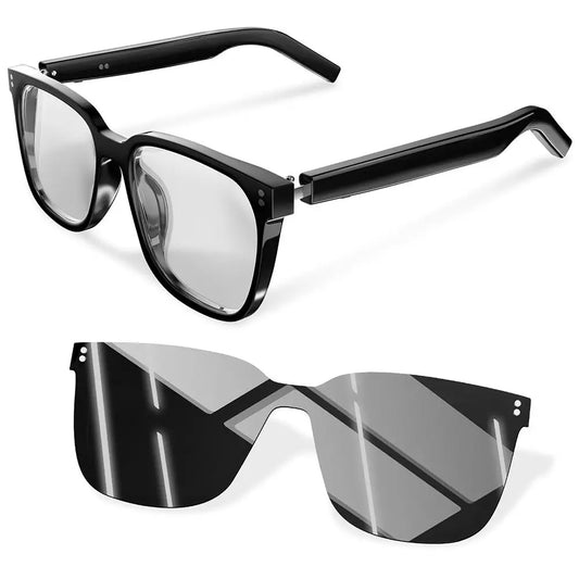 Magnetic Interchangeable Lenses Smart Audio Glasses Built-in Speakers Clear Phone Call Bluetooth Glasses Small but Powerful