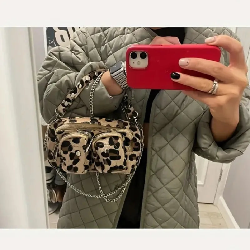 New Leopard Crossbody Bags For Women 2024 Luxury Handbags Designer Ladies Hand Shoulder Messenger Bag Sac A Main Female