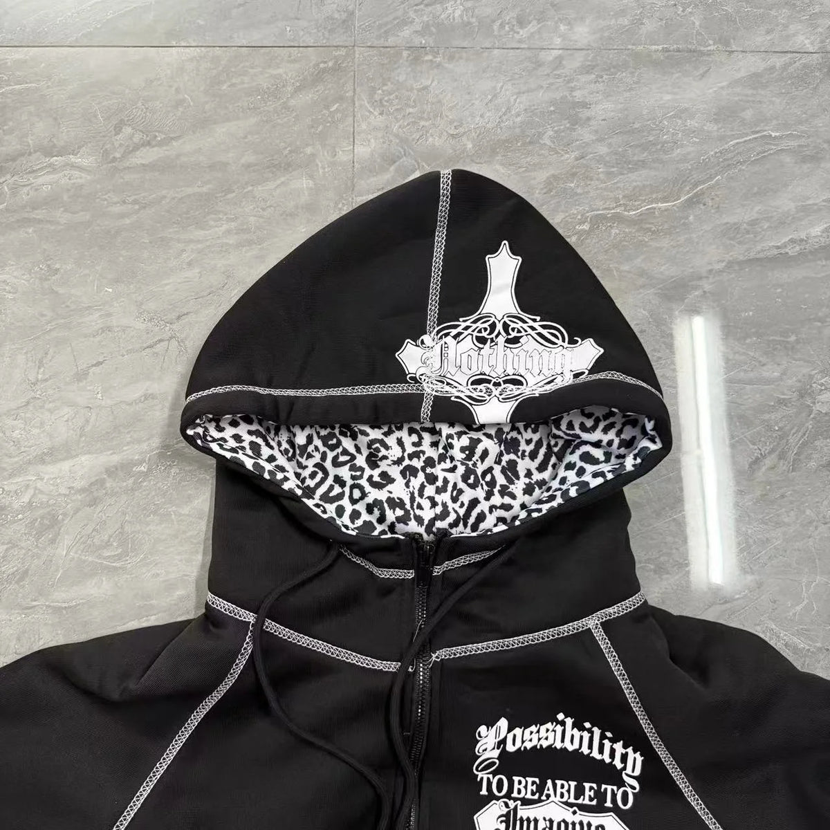 Women's Hooded Cardigan Sweatshirt Y2K Street Fashion Harajuku Hot Girl American Retro Hip Hop Rock Jacket 2000s Aesthetic