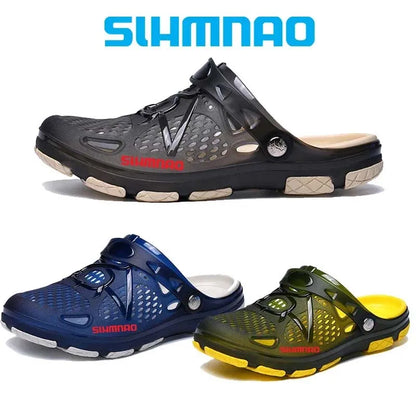 2025 Men's Summer Outdoor Fishing Shoes, Anti Slip Lightweight Casual Beach Sandals, Durable Thick Soled Shoes for Home Use