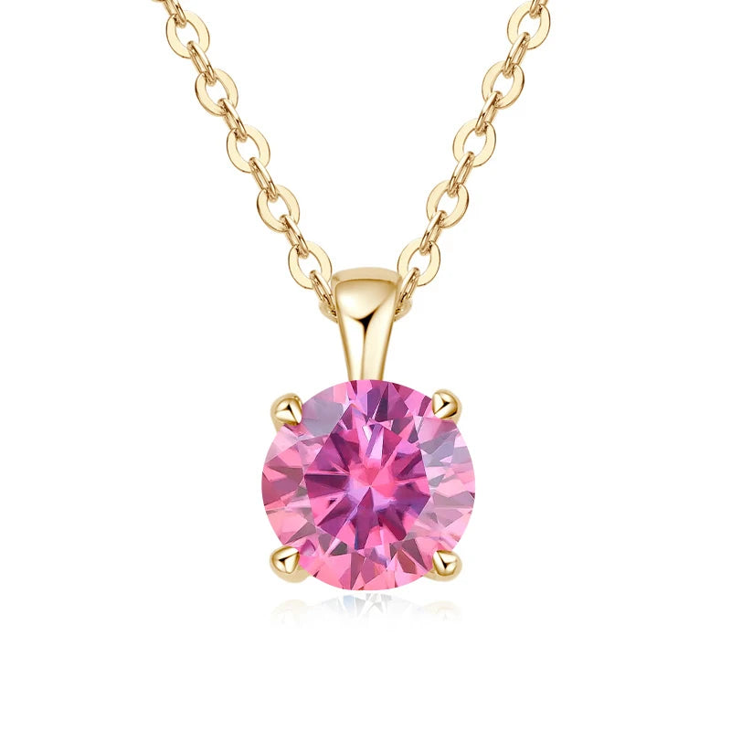 1.0 Carat Moissanite Pendants for Women Classic Wedding Necklace Original S925 Sterling Silver Jewelry