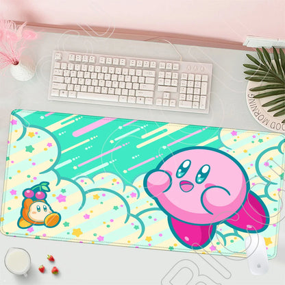HD Printing Mouse Pad Laptop Extended protective Pad Computer Game Mousepad Cartoon K-Kirby PC Accessories Keyboard XXL Desk mat