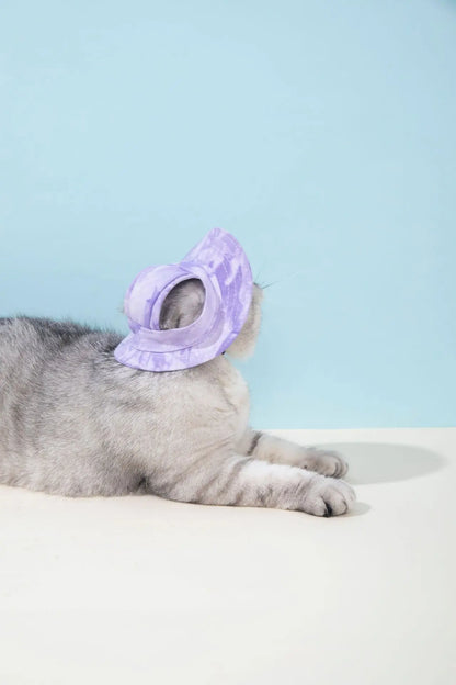 Pets Hat with Ear Holes Adjustable Baseball Cap for Medium Small Dogs Summer Dye Cats Sun Cap Pet Outdoor Hat Pet Supplies