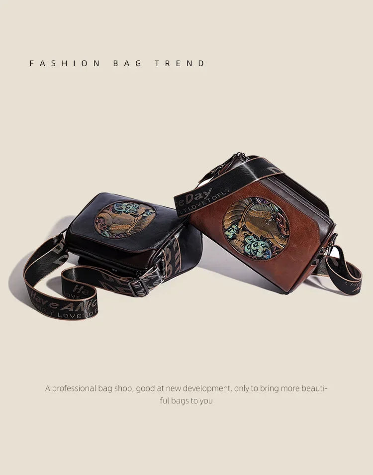 Women Crossbody Bag for Women Elephant Bags Fashion Print High Quality Leather Shoulder Bag Messenger Bags Sac a Main