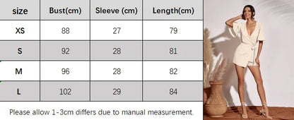 Women Romper V Neck Flutter Short Sleeve Casual Short Jumpsuit Summer Beach Vacation Elegant Ladies One Piece Playsuit Outfit