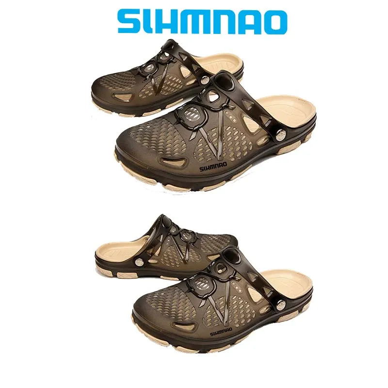 2025 Men's Summer Outdoor Fishing Shoes, Anti Slip Lightweight Casual Beach Sandals, Durable Thick Soled Shoes for Home Use