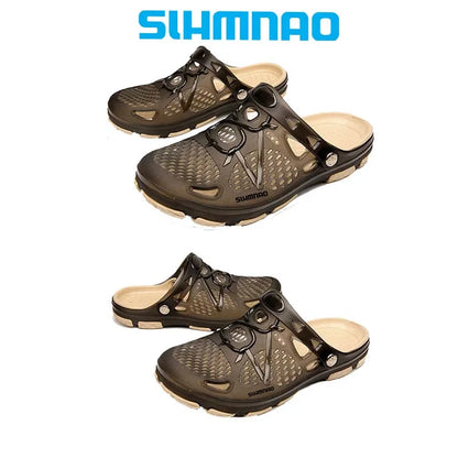 2025 Men's Summer Outdoor Fishing Shoes, Anti Slip Lightweight Casual Beach Sandals, Durable Thick Soled Shoes for Home Use