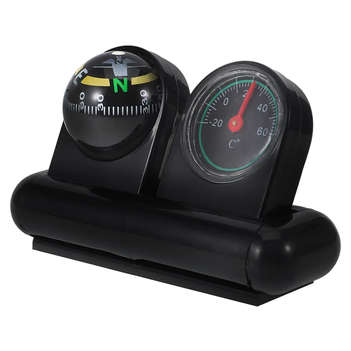 Multi Functional Car Compass Thermometer Ball Dashboard Mounting Navigation Display Auto Compass for Vehicle Interior
