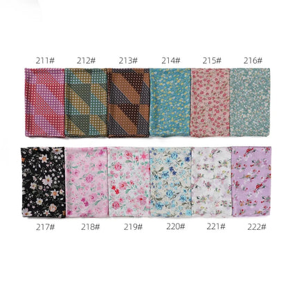 66 Colors Pearl Chiffon Printed Hijab Scarf New Fresh Small Floral Polka Dot Sunscreen Silk Scarf Shawl Turbans for Women Hijabs