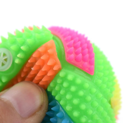 Dog Chew Toys for Small to Large Breed Dogs Squeak Glowing Balls Non-Toxic Rubber for Puppy Clean Teeth Relieve Boredom