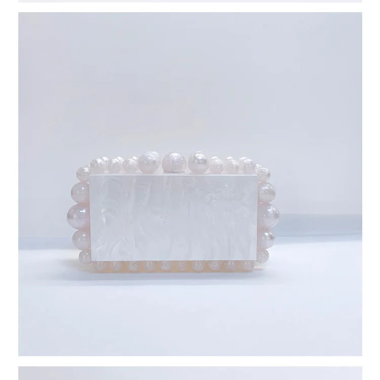Luxury Design Shoulder Crossbody Bag Fashion New Evening Clutch Bag Ladies Handbag Acrylic Transparent Small Square Bag Female