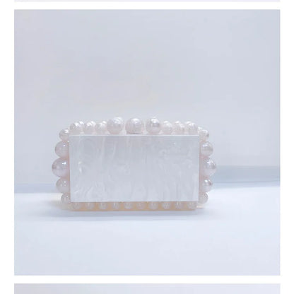 Luxury Design Shoulder Crossbody Bag Fashion New Evening Clutch Bag Ladies Handbag Acrylic Transparent Small Square Bag Female
