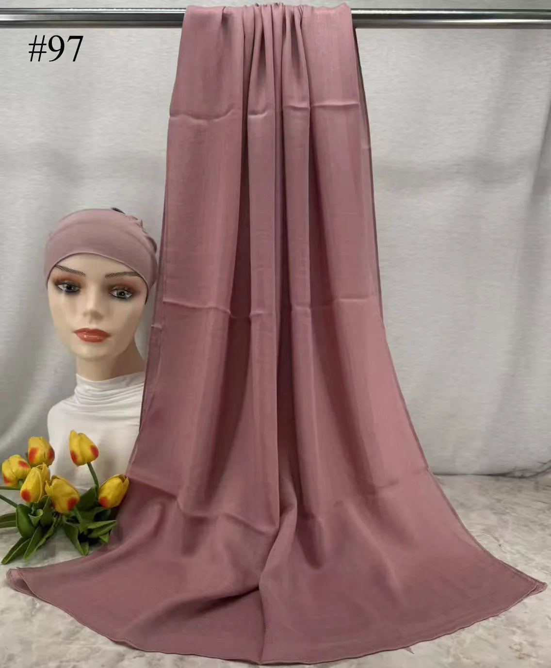 Mini Modal Hijab with Undercap Set Basic Stretchy Pullover Headscarf Thin Breathable Sunscreen Head Wrap Hijabs Scarf 165*50cm