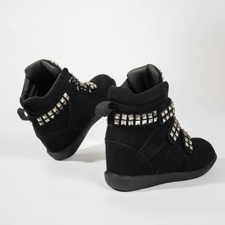 2026 New Studded Buckled Women Ankle Boots Trend Cool Punk High Heels Booties Soft Fashion Causal Dress Party Shoes for Women