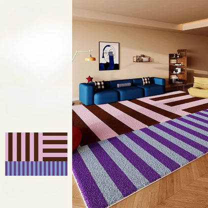 Retro Style Rugs for Bedroom Large Area Living Room Decoration Anti-slip Carpet Thick Plush Floor Mat Fluffy Soft Cloakroom Rug