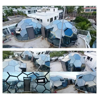 Custom windproof and snow-proof winter house, luxury geodesic glass, computer igloo, dome tent house