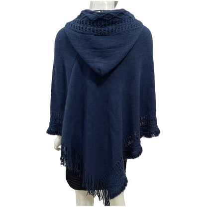 1 Piece of Women's Tassel Cape Tassel Cape Diagonal Striped Coat Bohemian Shawl Scarf