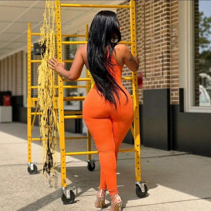 Women Patchwork Jumpsuits Skinny Rompers Full Lenth Sleeveless One Shoulder Top Pencil Pants Slim Office Lady Casual 2026 Summer