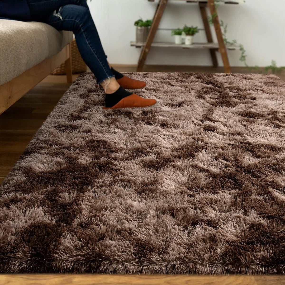 Tie-dye Soft Runner Rugs for Bedroom Living Room Plush Fluffy Mat Shag Furry Area Carpet Anti-Slip for Girls Room Home Decorat