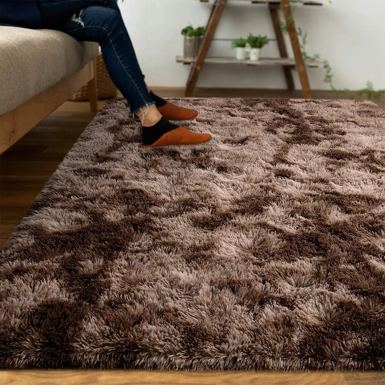 Tie-dye Soft Runner Rugs for Bedroom Living Room Plush Fluffy Mat Shag Furry Area Carpet Anti-Slip for Girls Room Home Decorat