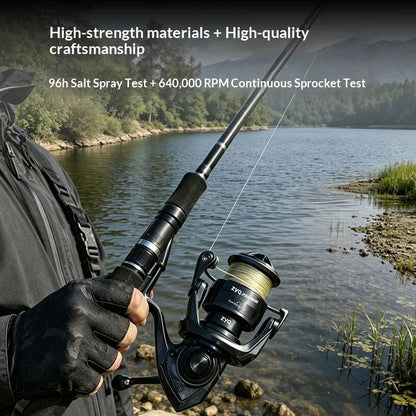 ZYQ Spinning Fishing Reel Leishi Pro Carbon Fiber Metal High Gear Ratio Shallow Spool Waterproof For Freshwater Saltwater Lure