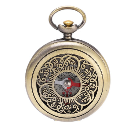 Compass New Outdoor Camping Hiking Portable Pocket Brass Gold Color Copper Compass Navigation With Waterproof Characteristics