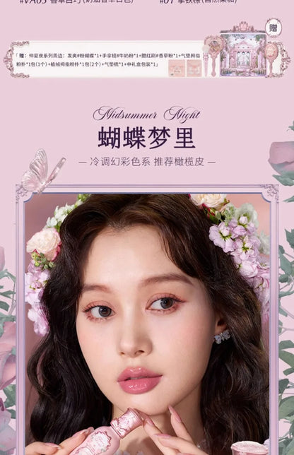Flower Knows Set Midsummer Fairytales Make up Gift Box Eye Brow Palette Powder Blusher Eyebrow Concealer Lipgloss For Women
