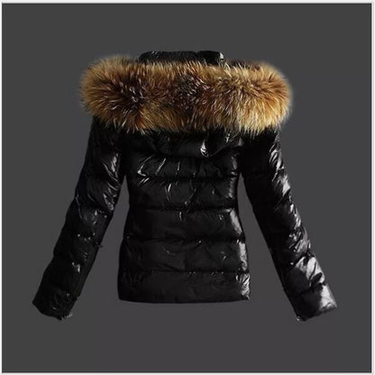 2025 Winter Jackets Women Basic Coats Fashion Faux PU Leather Winter Jackets Women Artificial Fur Collar Coat Female Outerwear