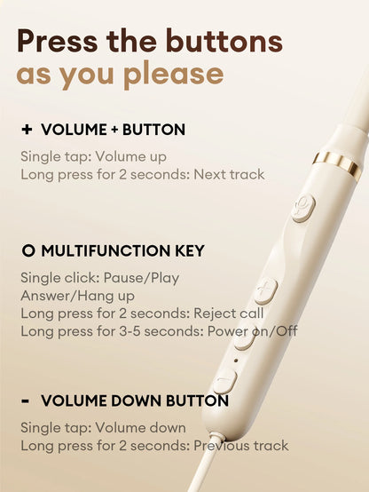 Original Lenovo Y111 Bluetooth 6.0 Headphones Neckband Magnetic Earbud Stereo Running Secure Fit Sports Gaming Wireless Headset
