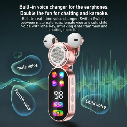 KEBIDUMEI 2-in-1 Wireless Earbuds & Portable Speaker Bluetooth 5.4 Headphones Digital Display Headsets Mini Speaker Earphones