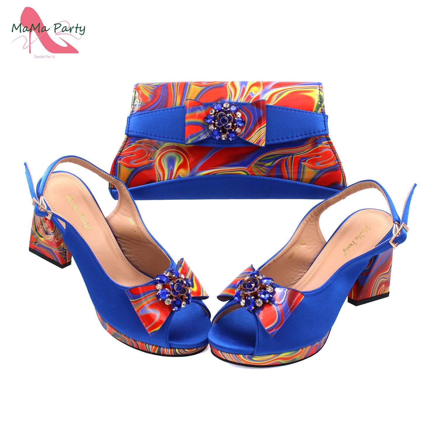 2024 New Design Italian Women Shoes and Bag to Match in Super High Heels in Yellow African Ladies Sandals for Wedding Party