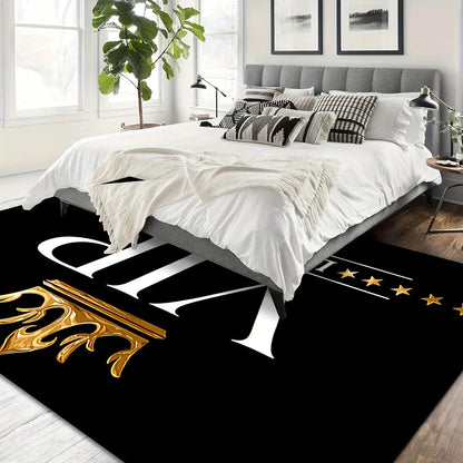 VIP Royal Crown Floor Mat - Non-Slip Rug with Elegant Design for Living Room Office Lounge, Premium Home & Commercial Decor