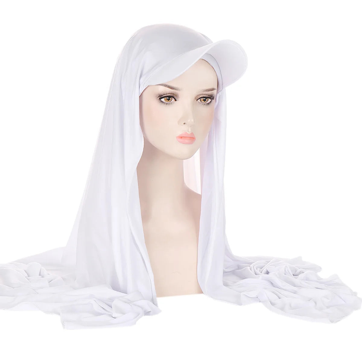 Trendy Musilm Women Jersey Hijab with Base Ball Cap Summer Sports Cap Ready To Wear Instant Jersey Sport HIjabs
